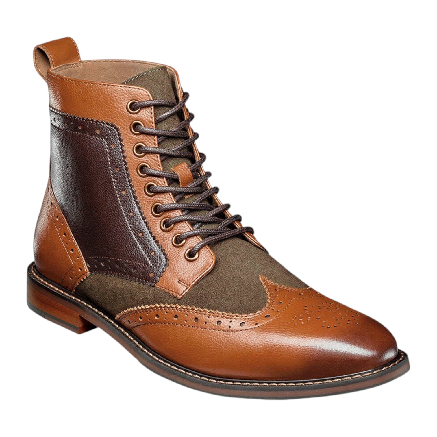 STACY ADAMS: Finnegan Wingtip Lace Up Boot 25427